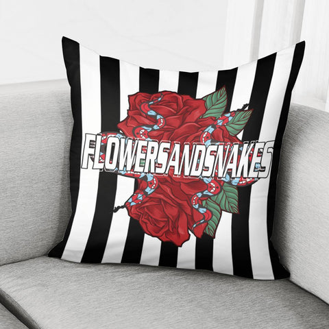 Image of Flowers And Snakes Pillow Cover