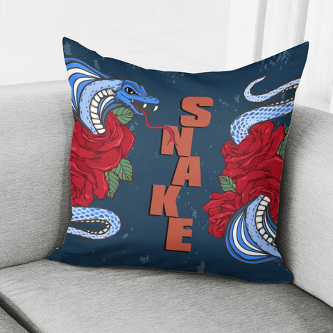 Image of Flowers And Snakes Pillow Cover