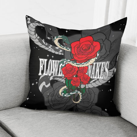 Image of Flowers And Snakes Pillow Cover