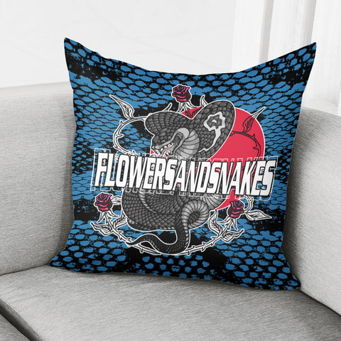 Image of Flowers And Snakes Pillow Cover