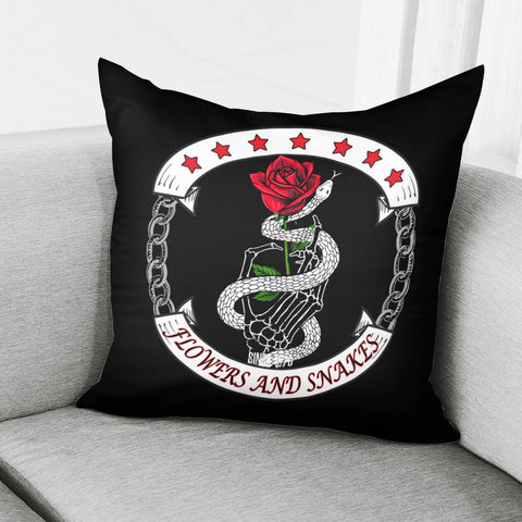 Image of Flowers And Snakes Pillow Cover