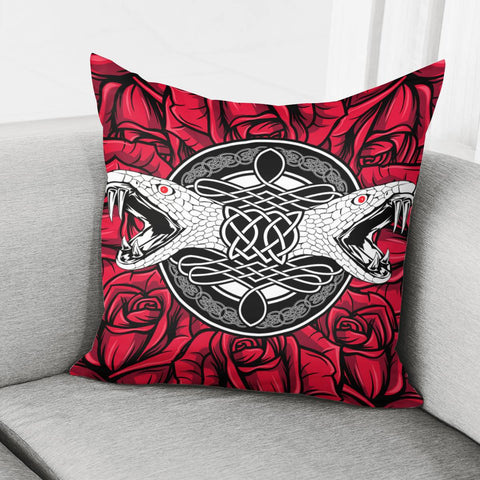 Image of Snake And Flowers Pillow Cover