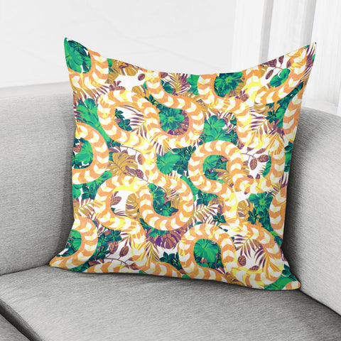 Image of Snake And Flower Pillow Cover