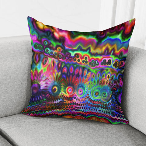 Image of Chromatic Rainbow Warp Pillow Cover