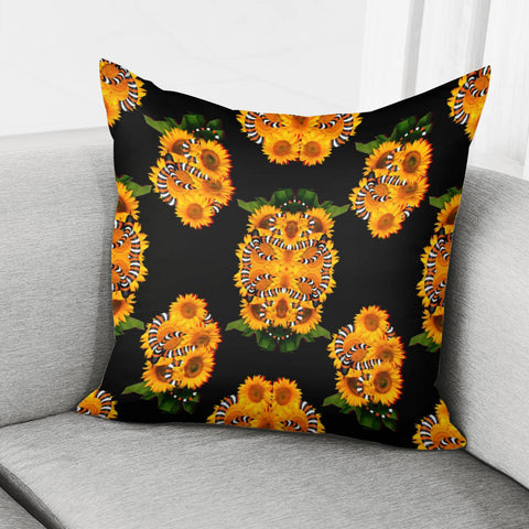 Image of Snake And Flower Pillow Cover