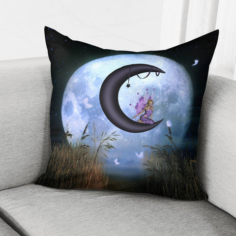 Image of Cute Fairy On The Moon Pillow Cover