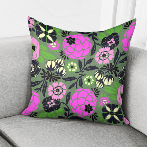 Image of Art Deco Flowers Pillow Cover