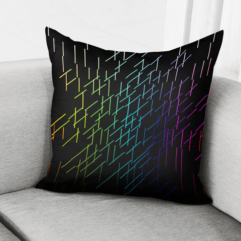 Image of Colorful Dashes Pillow Cover