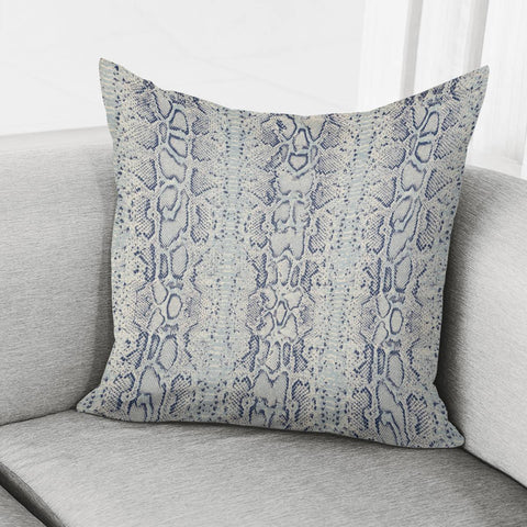 Image of Blue Snake Skin Pillow Cover