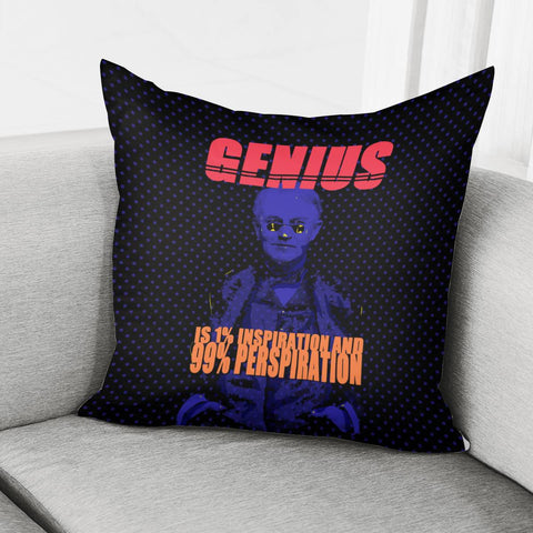 Image of Edison And Spots And Light And Font Pillow Cover