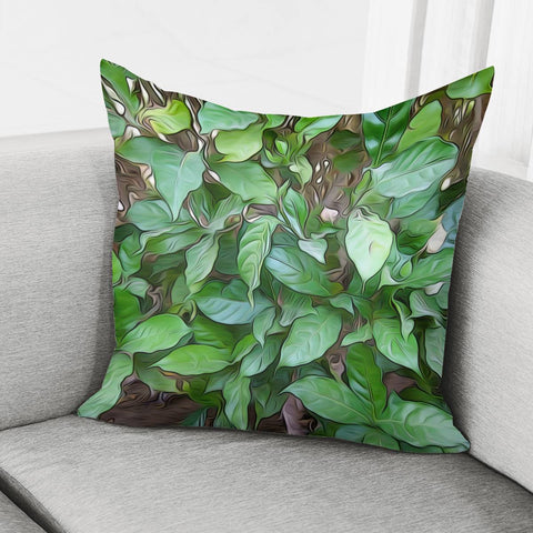 Image of Garden Green Leaves Pillow Cover