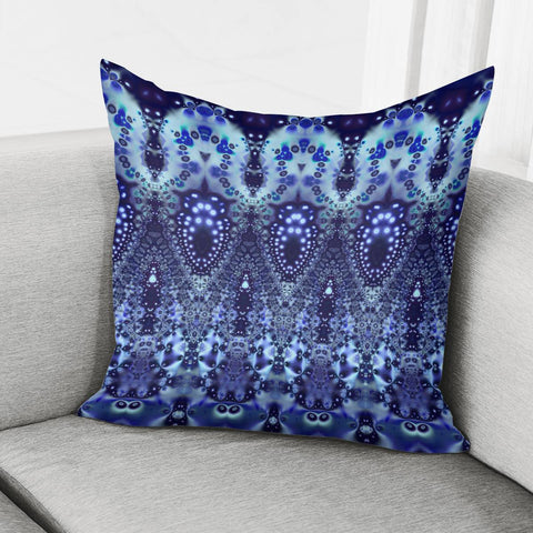 Image of Blue Lace Fractal Pillow Cover