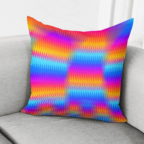 Image of Psychedelic Rainbow Heat Waves Pillow Cover