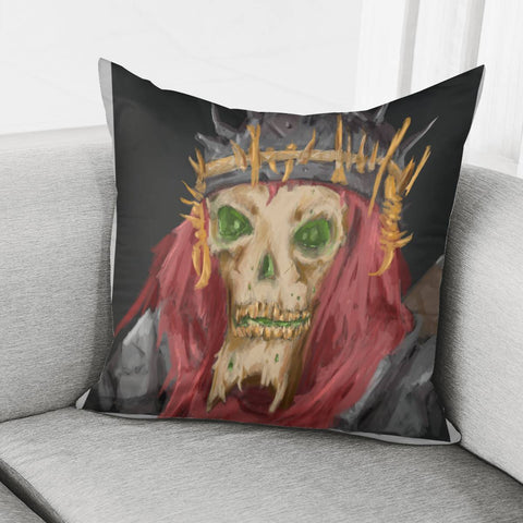 Image of Skeleton Warrior Pillow Cover