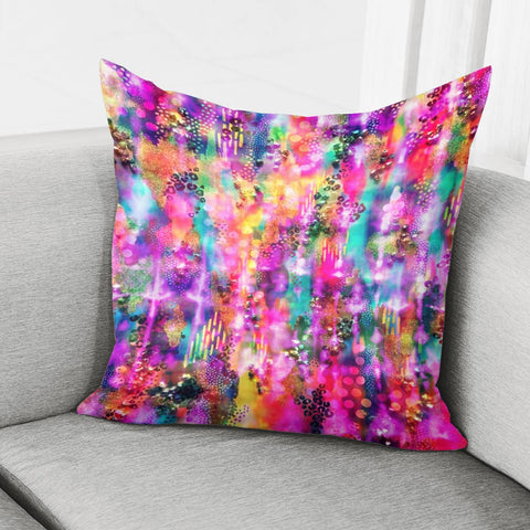 Image of Rainbow Tie Dye And Painting Mix Pillow Cover