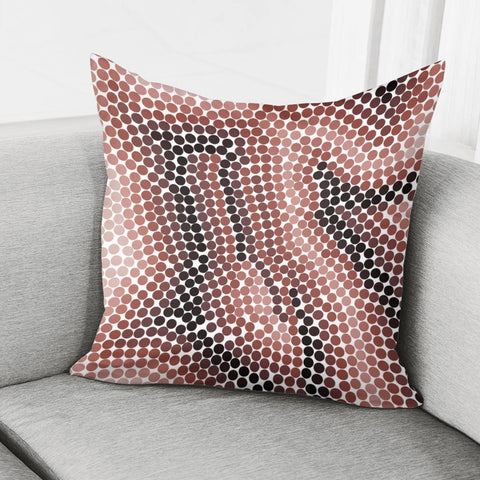 Image of Brown Mosaic Circles Pillow Cover