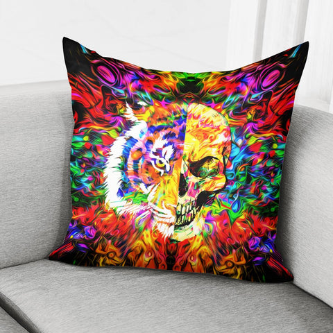 Image of Animals And Skull Pillow Cover