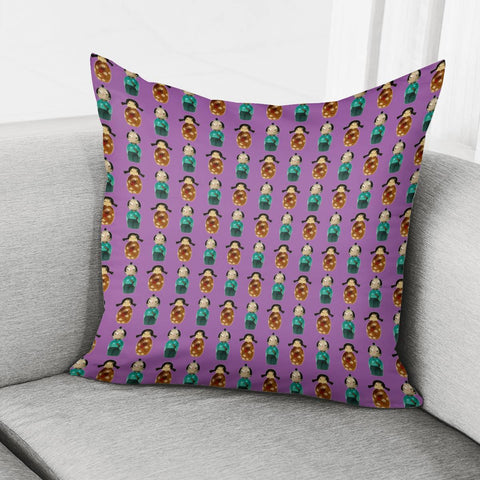 Image of Kokeshi  Pattern Pillow Cover