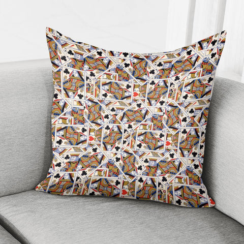 Image of Playing Cards Pattern Pillow Cover