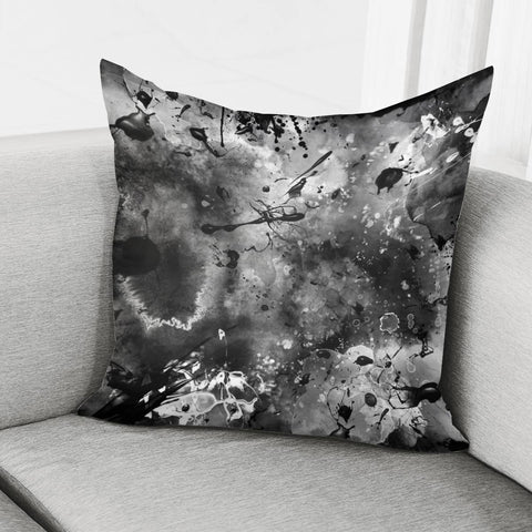 Image of Black And White Blots Pillow Cover