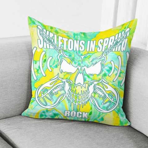 Image of Dk 00105 Skeleton Pillow Cover