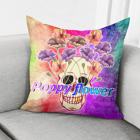 Image of Poppy Flower Pillow Cover