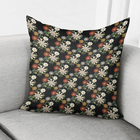 Image of Vintage Botanical Pattern Pillow Cover