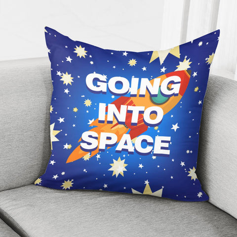 Image of Fun Cartoon Rocket Pillow Cover