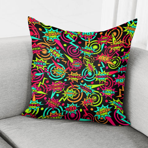 Image of Retro Weed Pillow Cover