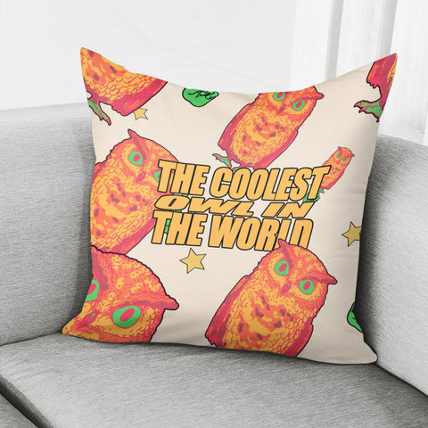 Image of Owl And Stars And Hand And Font Pillow Cover