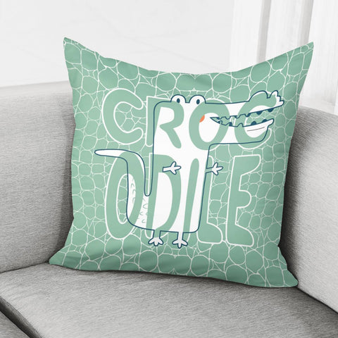 Image of Fun Crocodile Pillow Cover