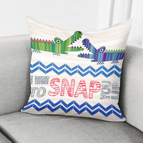 Image of Fun Crocodile Pillow Cover