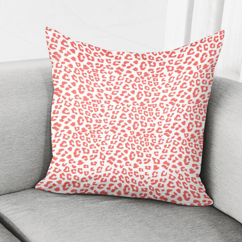 Image of Living Coral Leopard Print Pillow Cover