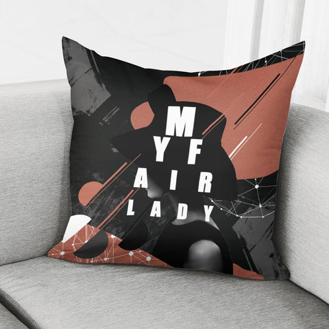 Image of Audrey Hepburn And Fonts And Celebrities And Color Blocks And Geometry Pillow Cover