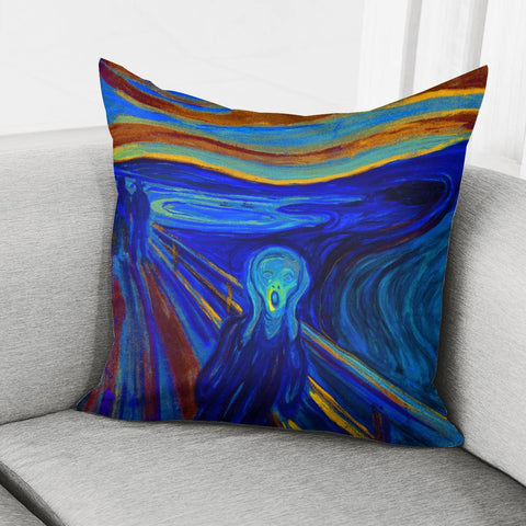 Image of Blue Scream Pillow Cover