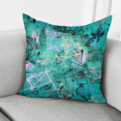 Image of Turquoise Abstraction Pillow Cover