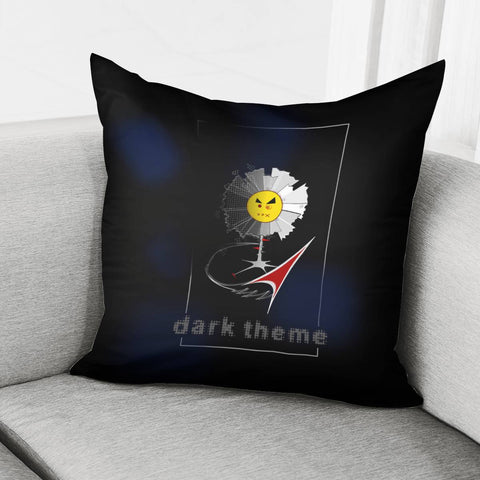 Image of Dark Theme. Flowers Pillow Cover