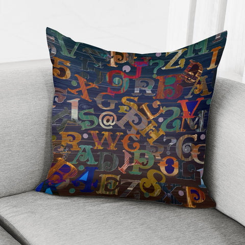 Image of Vintage Alphabet Pillow Cover