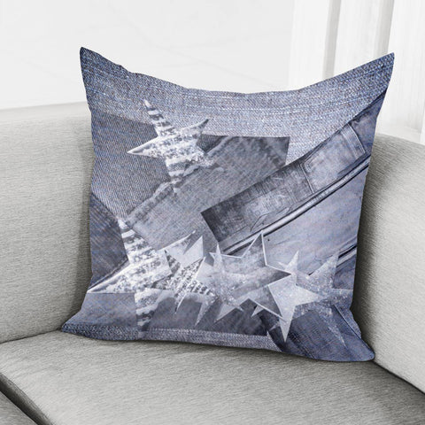 Image of Denim Design Pillow Cover