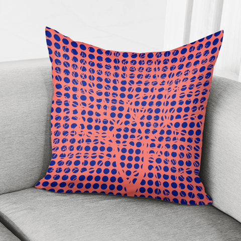 Image of Blue Living Coral Tree Dots Pillow Cover