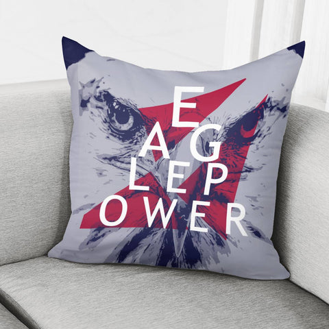 Image of Eagle And Text And Wings Pillow Cover