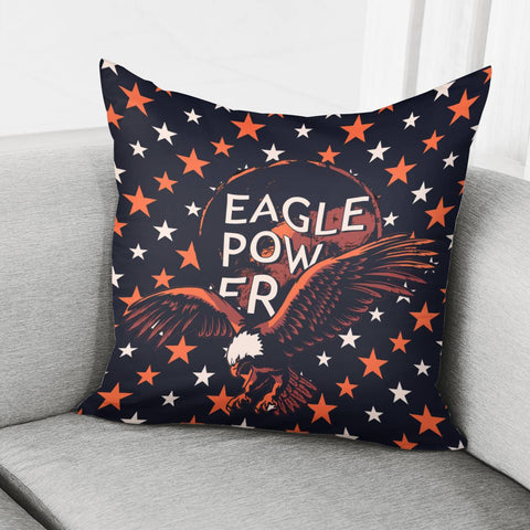 Image of Eagle And Stars And Font And Moon Pillow Cover