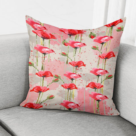 Image of Poppy Flower Pillow Cover