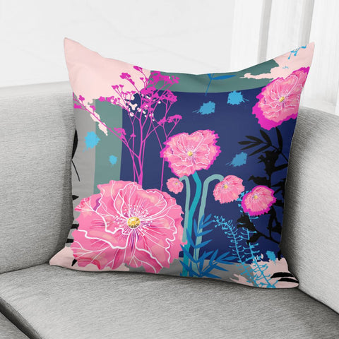 Image of Poppy Flower Pillow Cover