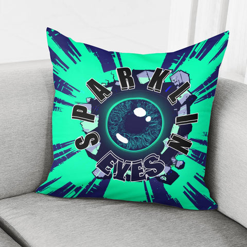 Image of Eyes And Cracks And Fonts And Light Pillow Cover