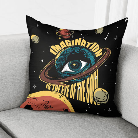 Image of Eyes And Light And Planet And Starry Sky Pillow Cover