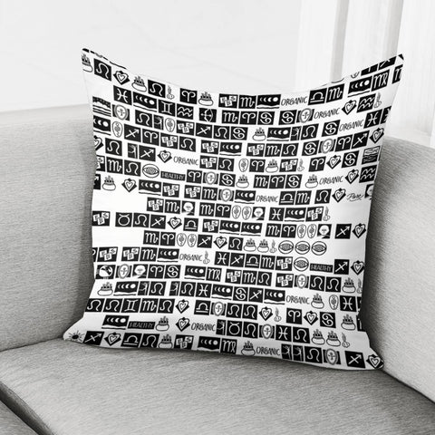 Image of Mysterious Set Of Characters Pillow Cover