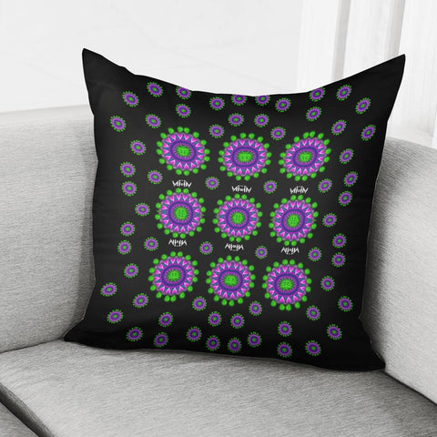 Image of Lilies And Decorative Stars Of Freedom Pillow Cover