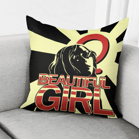 Image of Female Symbols And Female Abstraction And Font And Light Pillow Cover