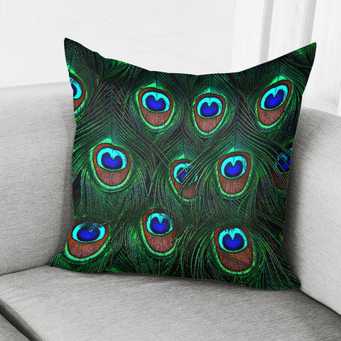 Image of Peacock Texture Pillow Cover